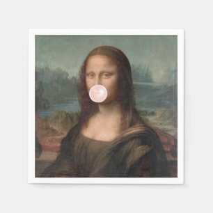 Mona Lisa Blaast Roze Kauwgom Servet