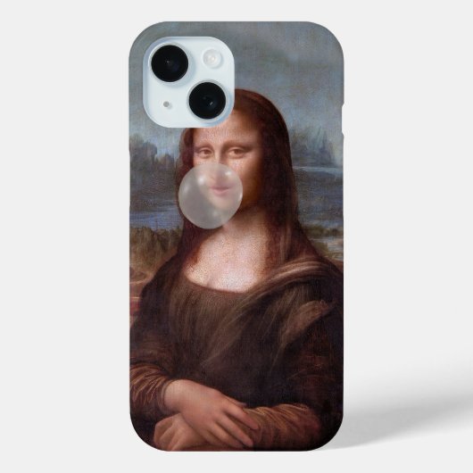 Mona Lisa blazen een grijze kauwgom Case-Mate iPhone Case (Achterkant)