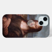 Mona Lisa blazen een grijze kauwgom Case-Mate iPhone Case (Achterkant (horizontaal))