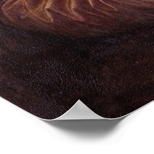 Mona Lisa blazen een grijze kauwgom Poster (Hoek)