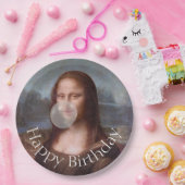 Mona Lisa blazen gom Gelukkige verjaardag Papieren Bordje (Feest)