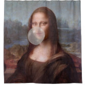 Mona Lisa blazen grijze kauwgom Douchegordijn (Voorkant)