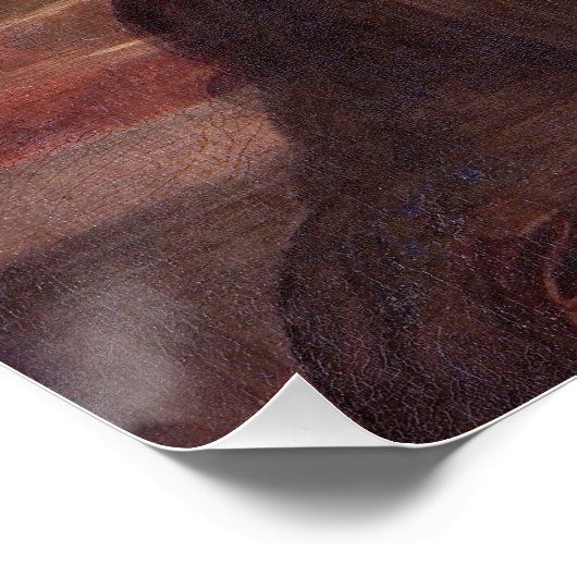 Mona Lisa blazen grijze kauwgom Perfect Poster (Hoek)