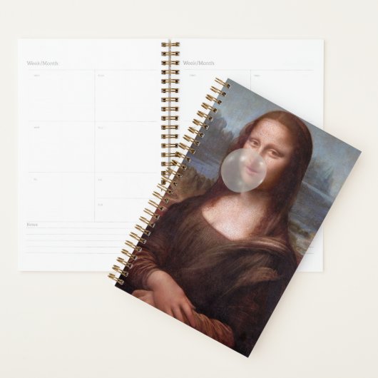 Mona Lisa blazen grijze kauwgom Planner (Display)