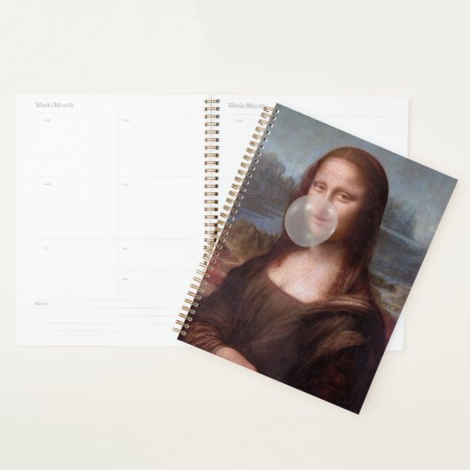 Mona Lisa blazen grijze kauwgom Planner (Display)