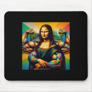 Mona Lisa Bodybuilding Funny Gift 2 Muismat