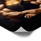Mona Lisa Bodybuilding Grappig Cadeau 1 Poster (Hoek)