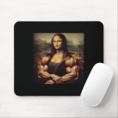 Mona Lisa Bodybuilding Grappig Cadeau 4 Muismat (Met muis)