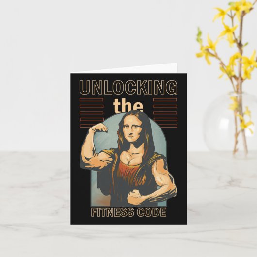 Mona Lisa Bodybuilding Muscle Gym Gewichtheffen Wo Kaart (Gele Bloem)