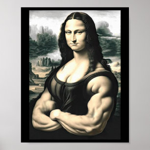 Mona Lisa Bodybuilding Parodie Leonardo Da Vinci M Poster
