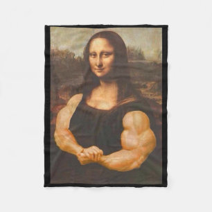 Mona Lisa Bodybuilding Spier Gym Workout Outfits Fleece Deken