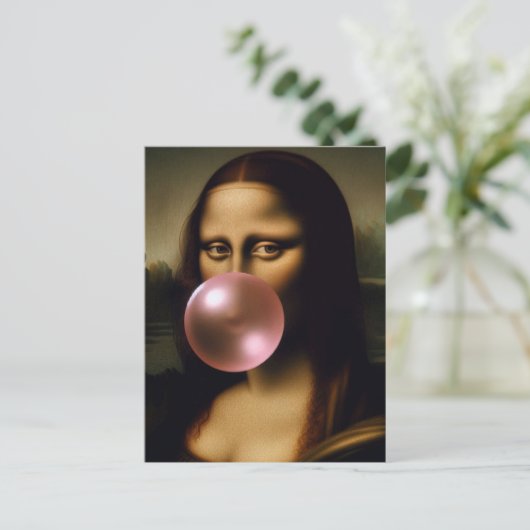 Mona Lisa Briefkaart (Staand voorkant)