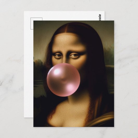 Mona Lisa Briefkaart (Voorkant / Achterkant)