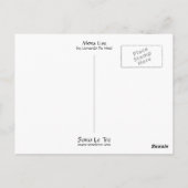 Mona Lisa Briefkaart (Achterkant)