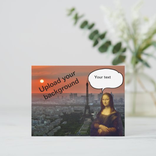 Mona Lisa Briefkaart (Staand voorkant)
