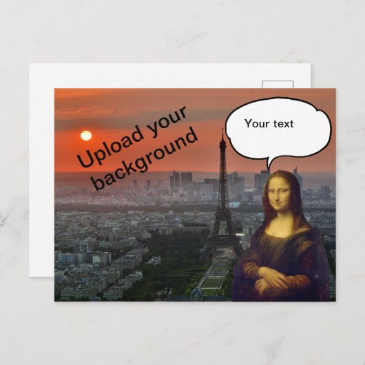 Mona Lisa Briefkaart (Voorkant / Achterkant)