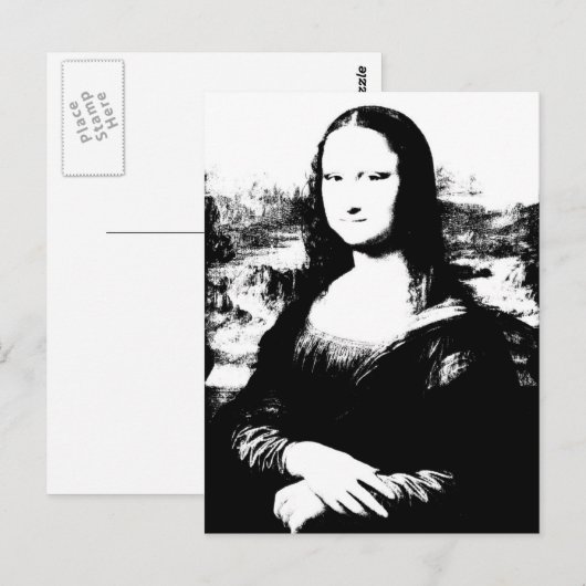 Mona Lisa Briefkaart (Voorkant / Achterkant)