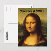 MONA LISA BRIEFKAART DAT EEN KLEIN VERZENDT (Voorkant / Achterkant)