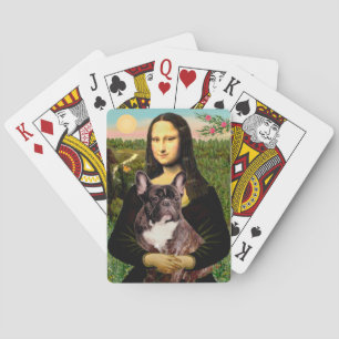 Mona Lisa - Brindle Franse Bulldog Pokerkaarten