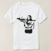 Mona Lisa Bristol Banksy grappige lange hoes T-shirt (Design voorkant)