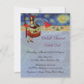 Mona Lisa bruidsdouche uitnodiging (Voorkant)