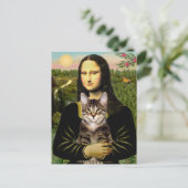 Mona Lisa - Bruine Tabby Tijger kat Briefkaart (Staand voorkant)