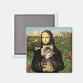Mona Lisa - Bruine Tabby Tijgerkat Magneet (Voorkant / Achterkant)