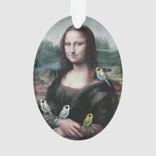 Mona Lisa & Budgies Ornament (achterkant)