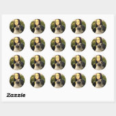 Mona Lisa - Bull Mastiff #1 Ronde Sticker (Vel)