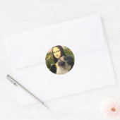 Mona Lisa - Bull Mastiff #1 Ronde Sticker (Envelop)