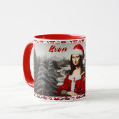 Mona Lisa Buon Natale Christmas Classic Mok, 11 oz Mok (Voorkant links)