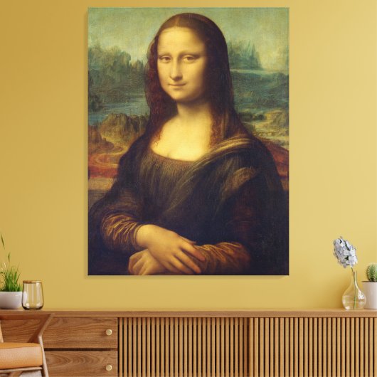 Mona Lisa By Leonardo Da Vinci Canvas Afdruk (Insitu (Woonkamer))