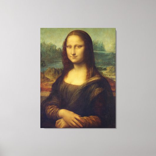 Mona Lisa By Leonardo Da Vinci Canvas Afdruk (Voorkant)