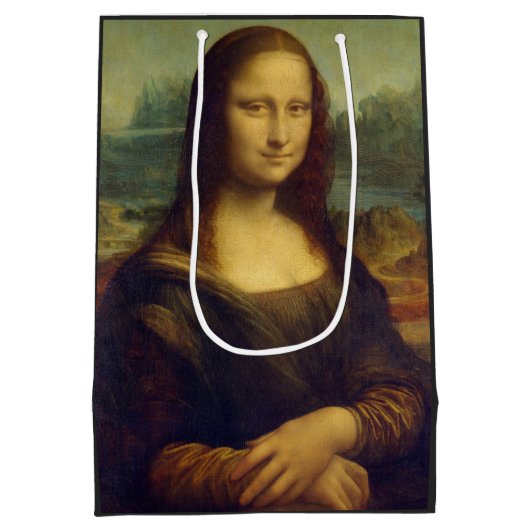 Mona Lisa by Leonardo Da Vinci Medium Cadeauzakje (Achterkant)