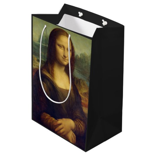 Mona Lisa by Leonardo Da Vinci Medium Cadeauzakje (Achterkant Gekanteld)