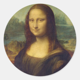 Mona Lisa by Leonardo Da Vinci Ronde Sticker
