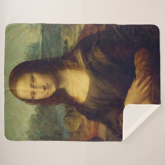 Mona Lisa By Leonardo Da Vinci Sherpa Deken (Voorkant (horizontaal))