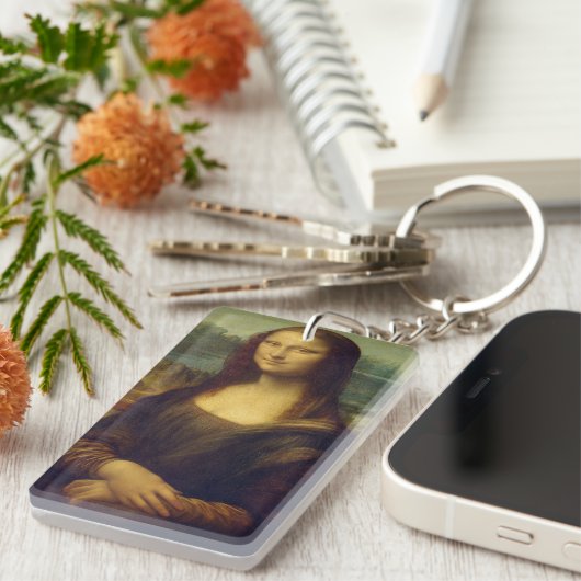 Mona Lisa by Leonardo Da Vinci Sleutelhanger (Voorkant Rechts)