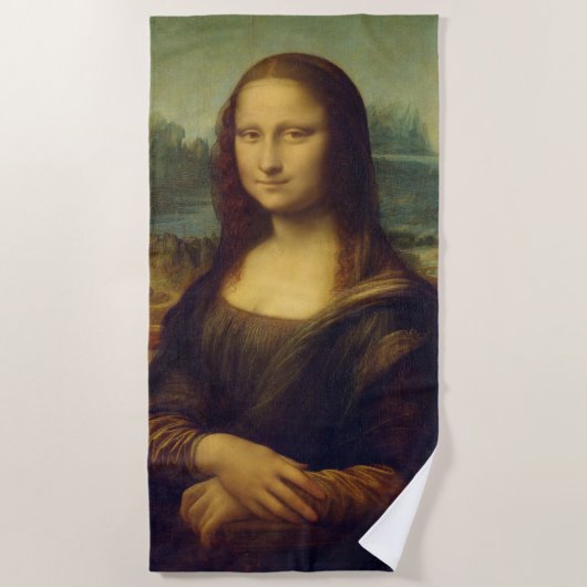 Mona Lisa By Leonardo Da Vinci Strandlaken (Voorkant)