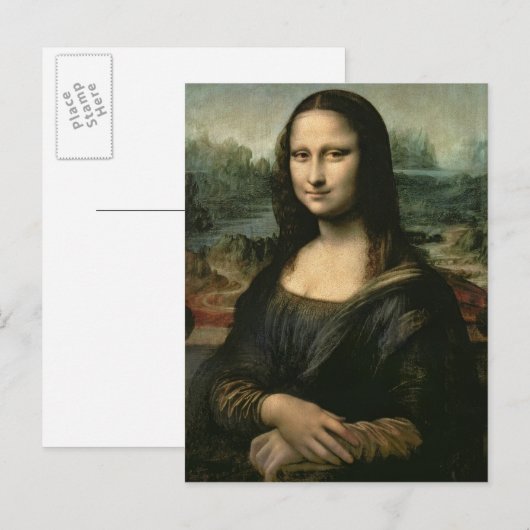 Mona Lisa, c.1503-6 Briefkaart (Voorkant / Achterkant)