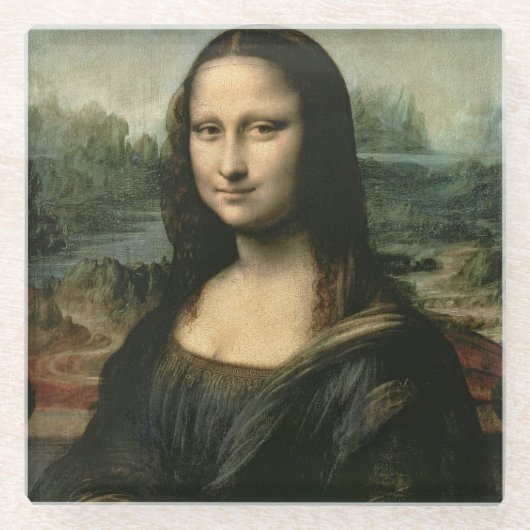 Mona Lisa, c.1503-6 Glazen Onderzetter (Voorkant)