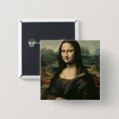 Mona Lisa, c.1503-6 Vierkante Button 5,1 Cm (Voorkant /achterkant)
