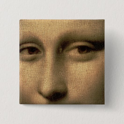 Mona Lisa, c.1503-6 Vierkante Button 5,1 Cm (Voorkant)