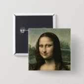 Mona Lisa, c.1503-6 Vierkante Button 5,1 Cm (Voorkant /achterkant)