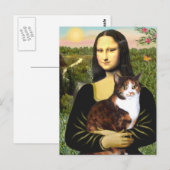 Mona Lisa - Calico kat Briefkaart (Voorkant / Achterkant)