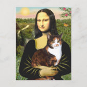 Mona Lisa - Calico kat Briefkaart (Voorkant)