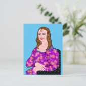 Mona Lisa Cartoon Afbeelding Briefkaart (Staand voorkant)