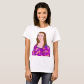 Mona Lisa Cartoon Afbeelding T-shirt (Voorkant volledig)