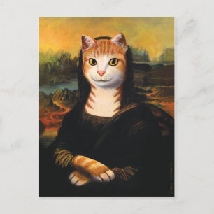 Mona Lisa Cat Briefkaart