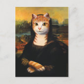 Mona Lisa Cat Briefkaart (Voorkant)